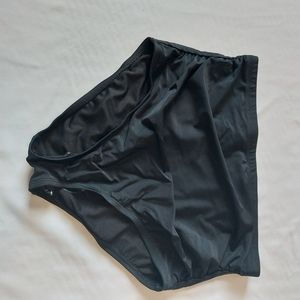 Black high waisted swim bottoms
